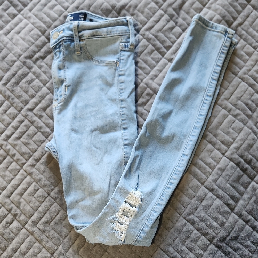 Hollister Light Blue Skinny Jean Leggings